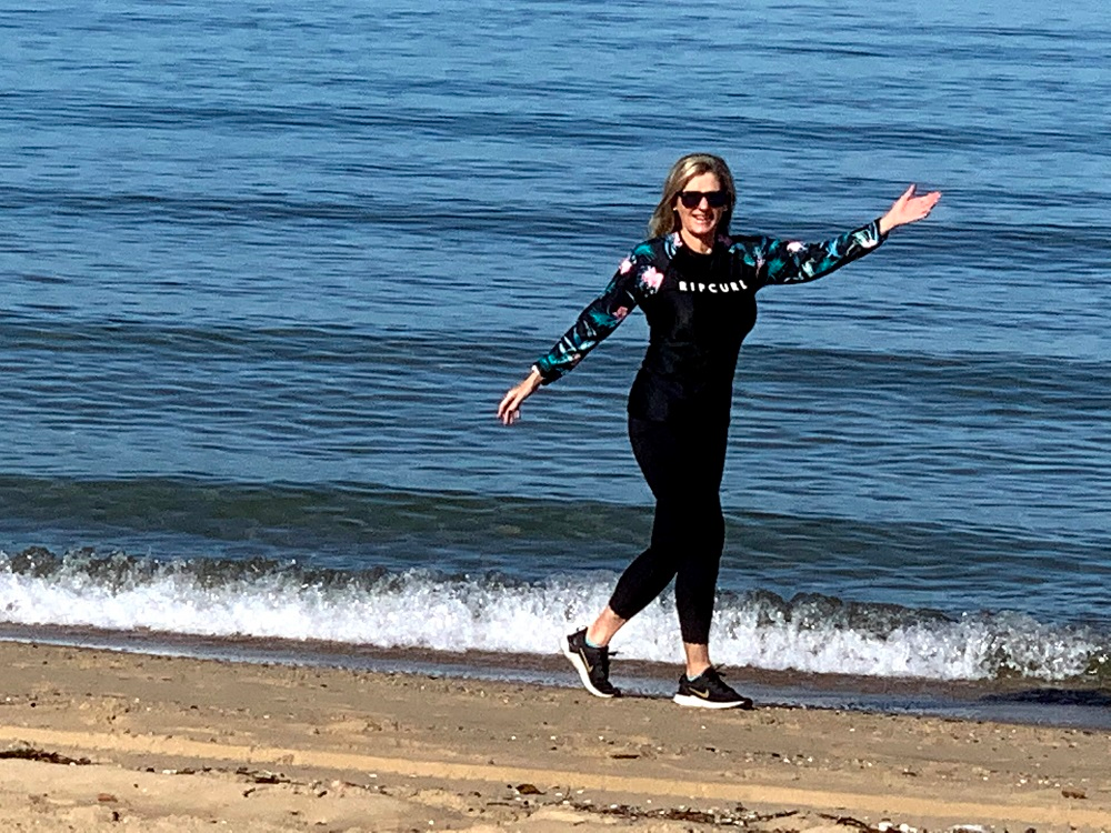 Sue Hayter beach excersise